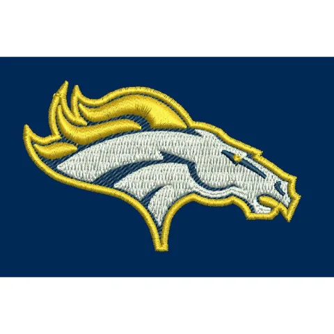 Horse Head Yellow & White Colour Embroidery Design