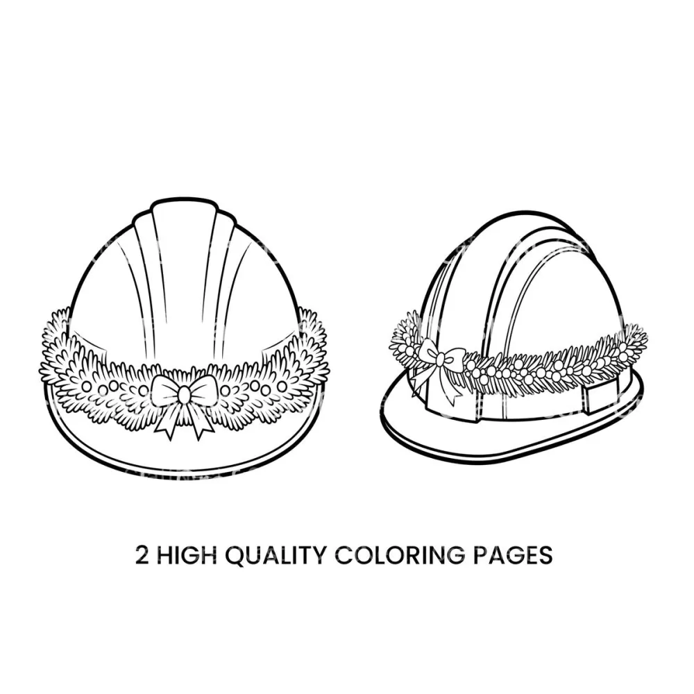 Christmas Hard Hats Coloring Books