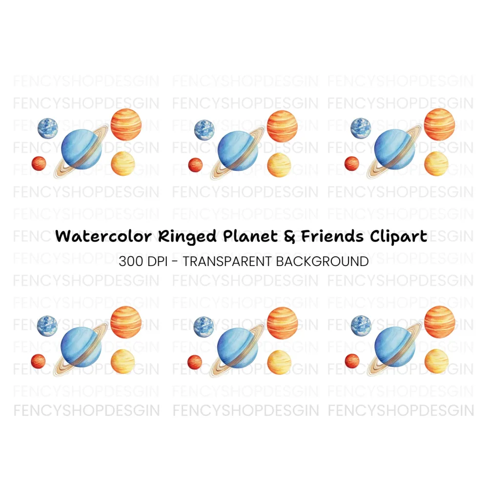 Solar System Planets Clipart Bundle