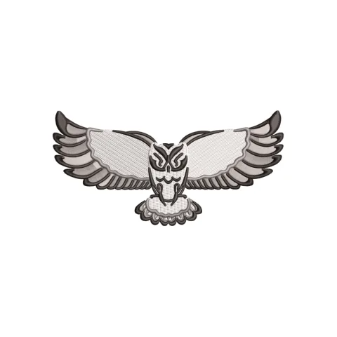 Flying Owl Embroidery Design