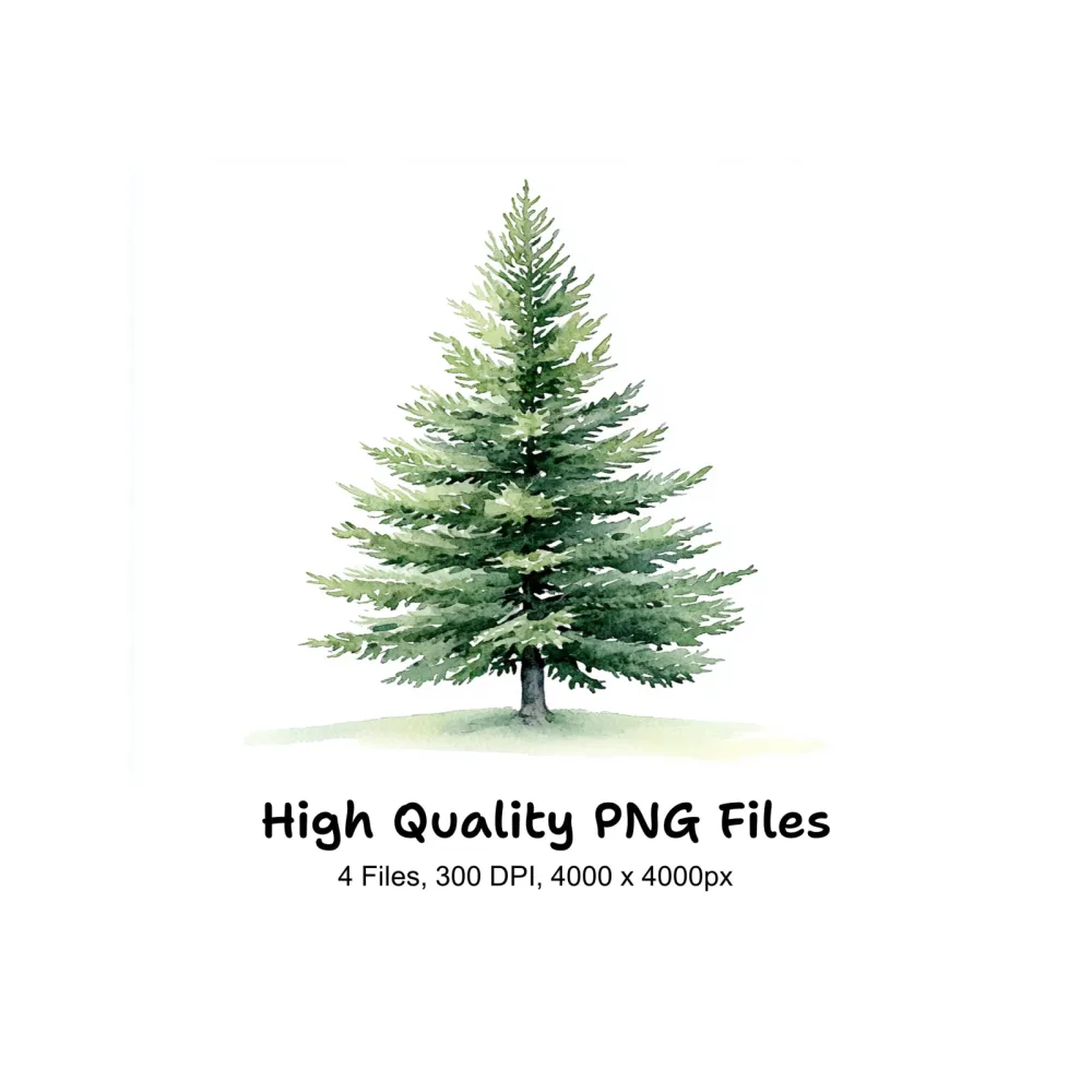Pine Tree Clipart Bundle