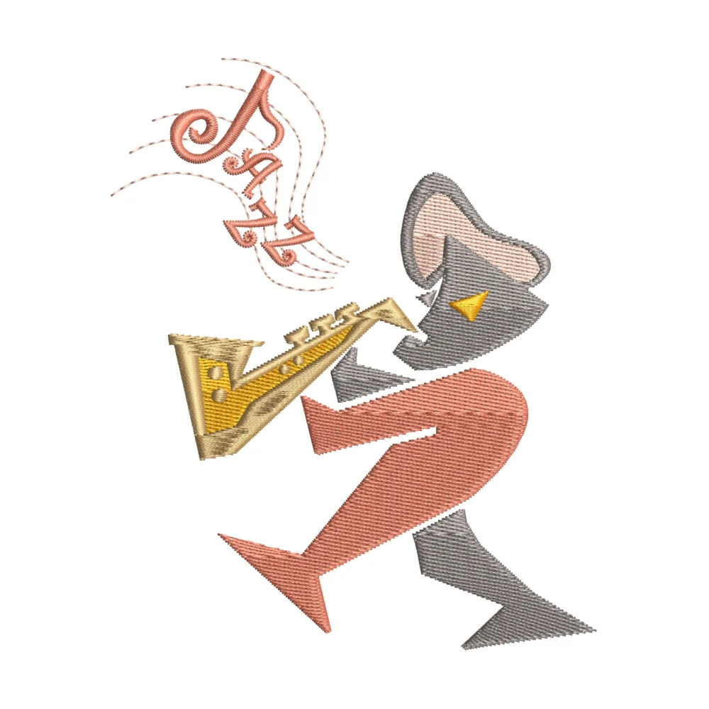 Jazzman Embroidery Design