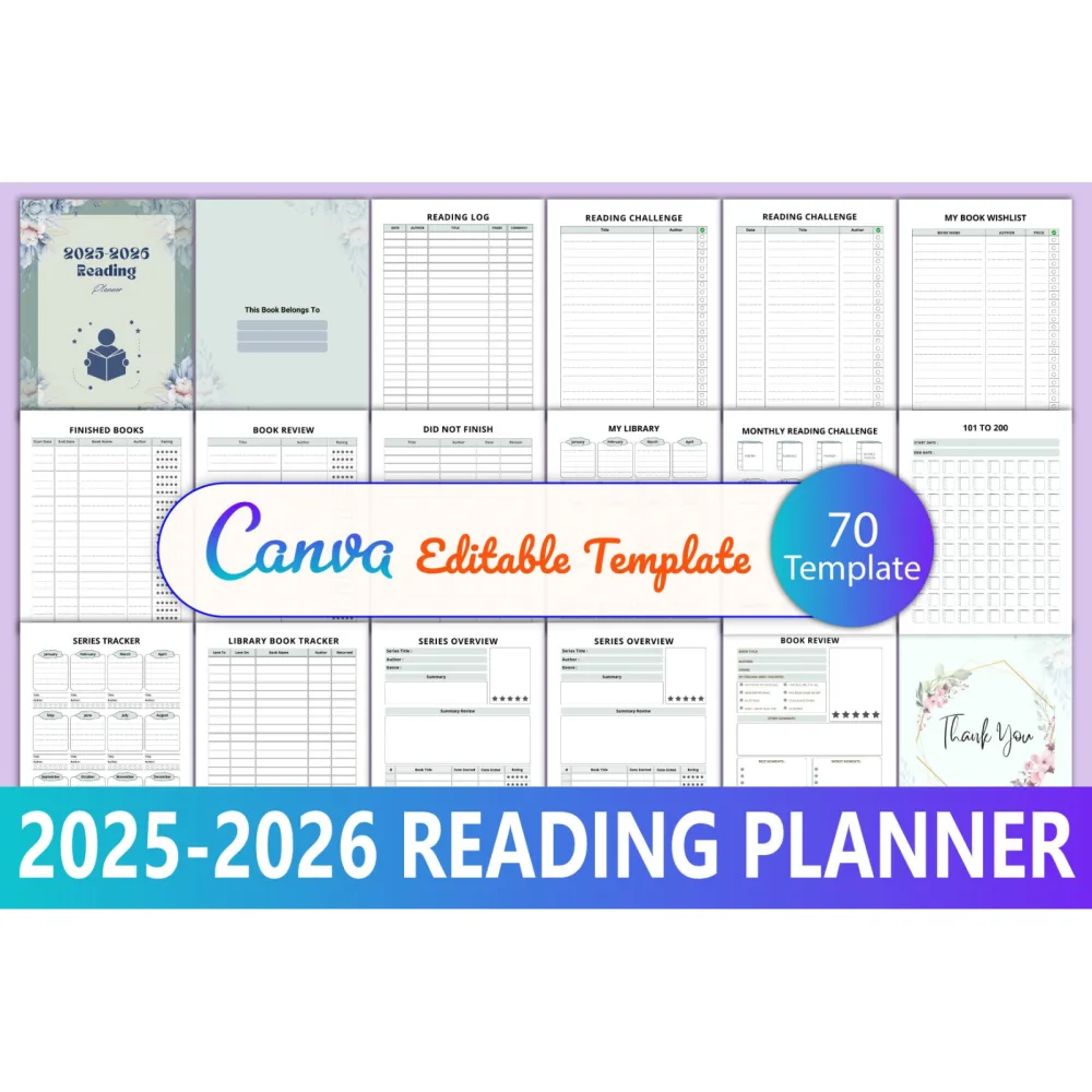 Editable Reading Planner