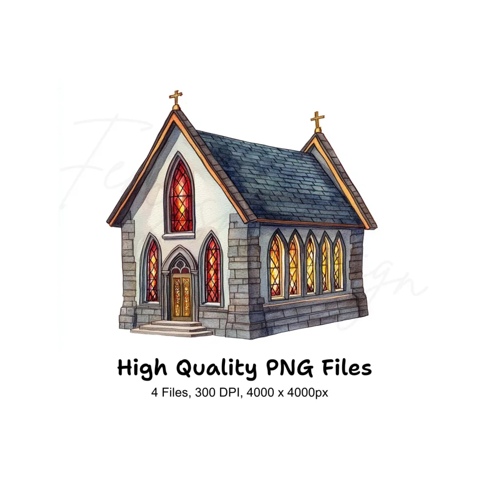 Charming Church Clipart Bundle