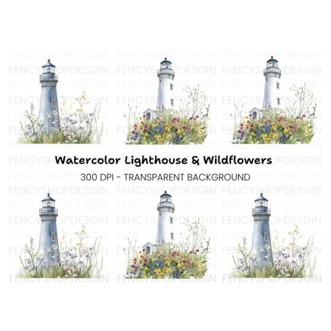 Lighthouse Clipart Bundle