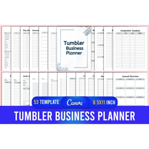 Tumbler Business Planner Template