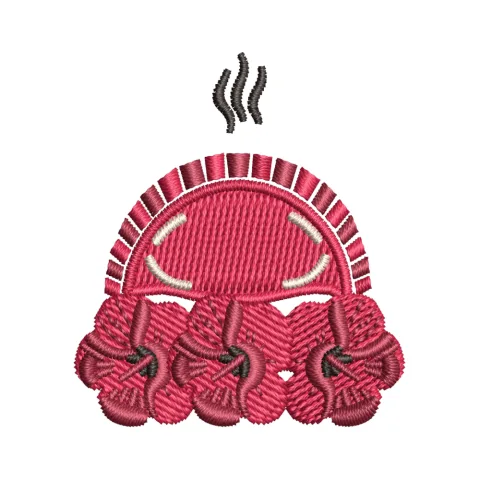 Hot Meal Embroidery Design