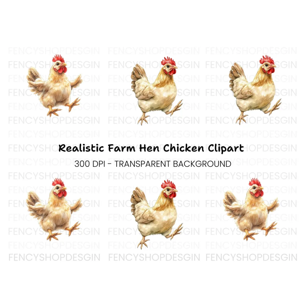 Cute Chicken Duo Clipart Bundle