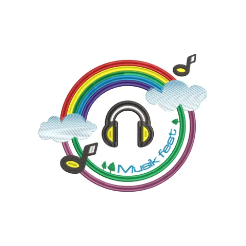 Music Embroidery Design
