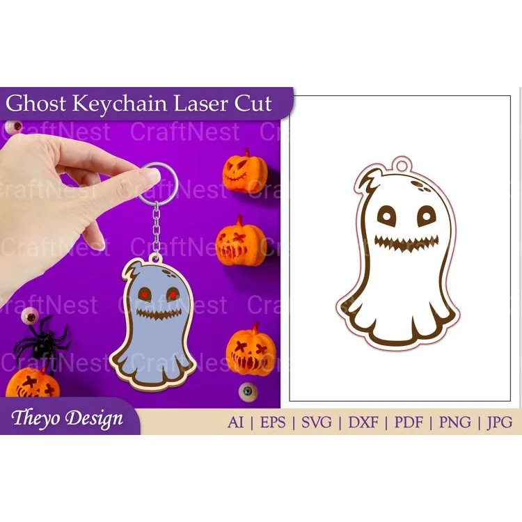 Ghost Keychain SVG Bundle