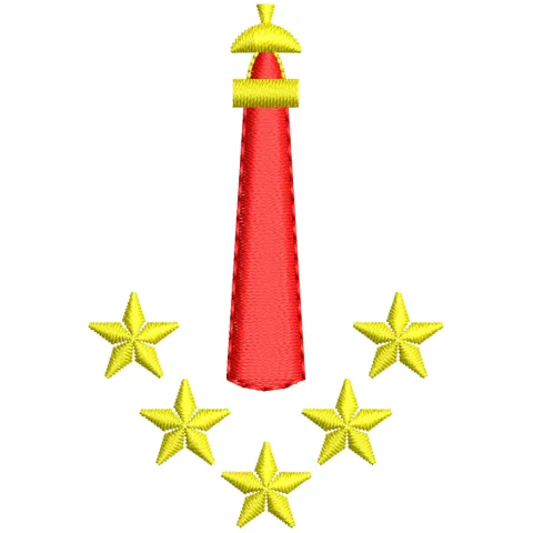 Star Tower Embroidery Design
