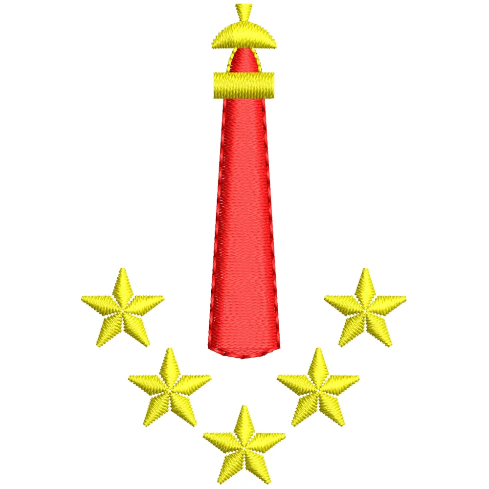 Star Tower Embroidery Design