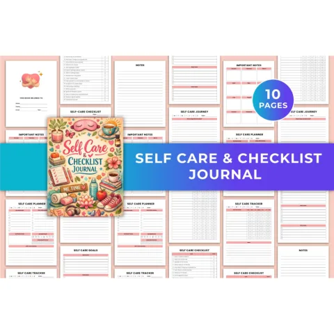 Self Care Checklist Journal