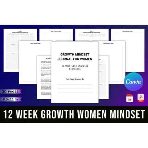 Week Growth Women Mindset Journal