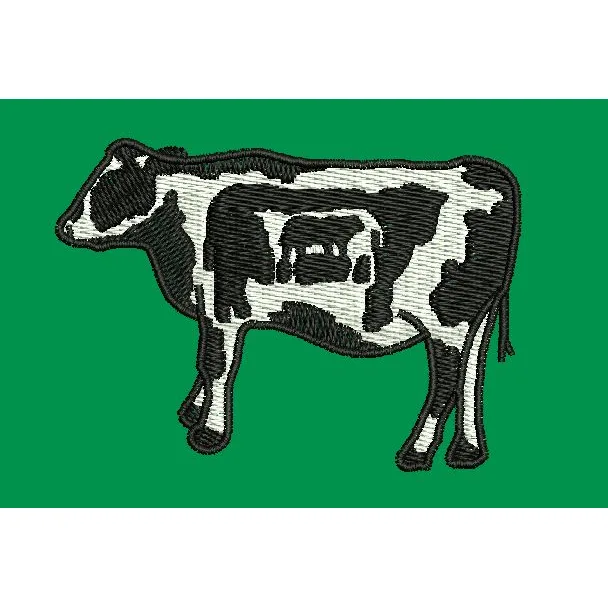 Holstein Cow Silhouette Embroidery Design