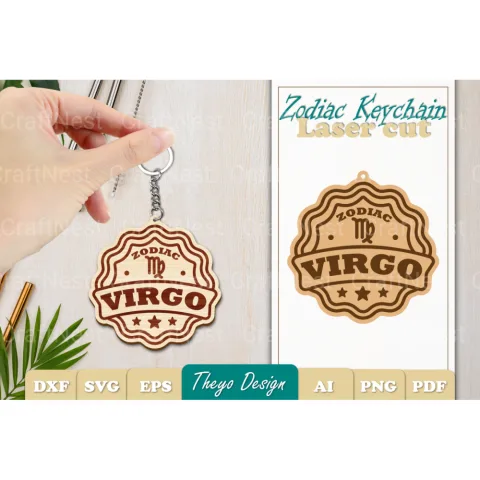 Zodiac Keychain SVG Bundle