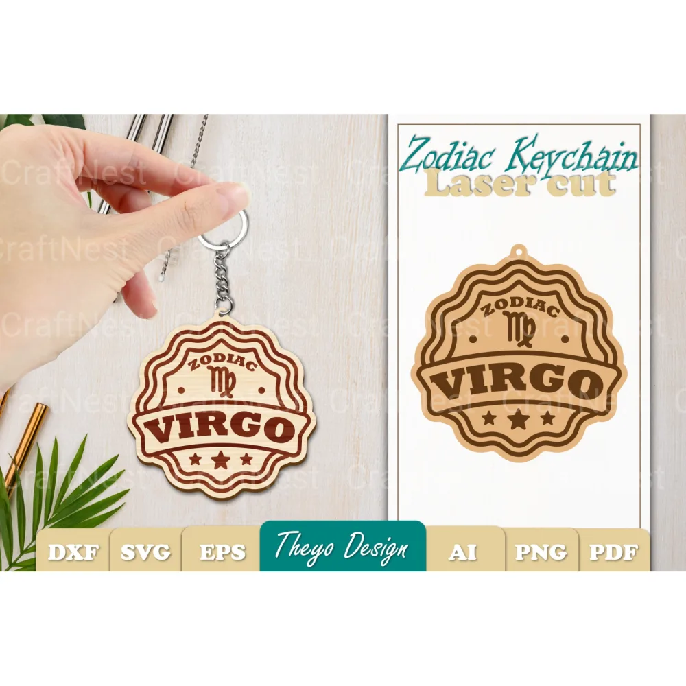 Zodiac Keychain SVG Bundle