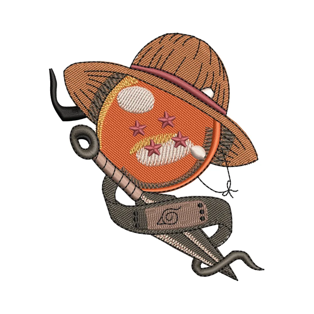 Hat Earth Embroidery Design