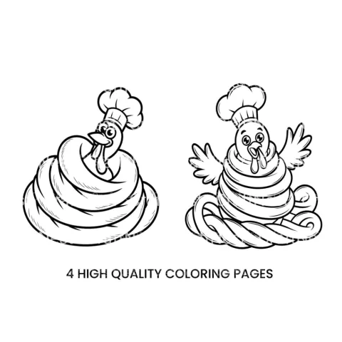 Thanksgiving Turkey Roll Coloring Books