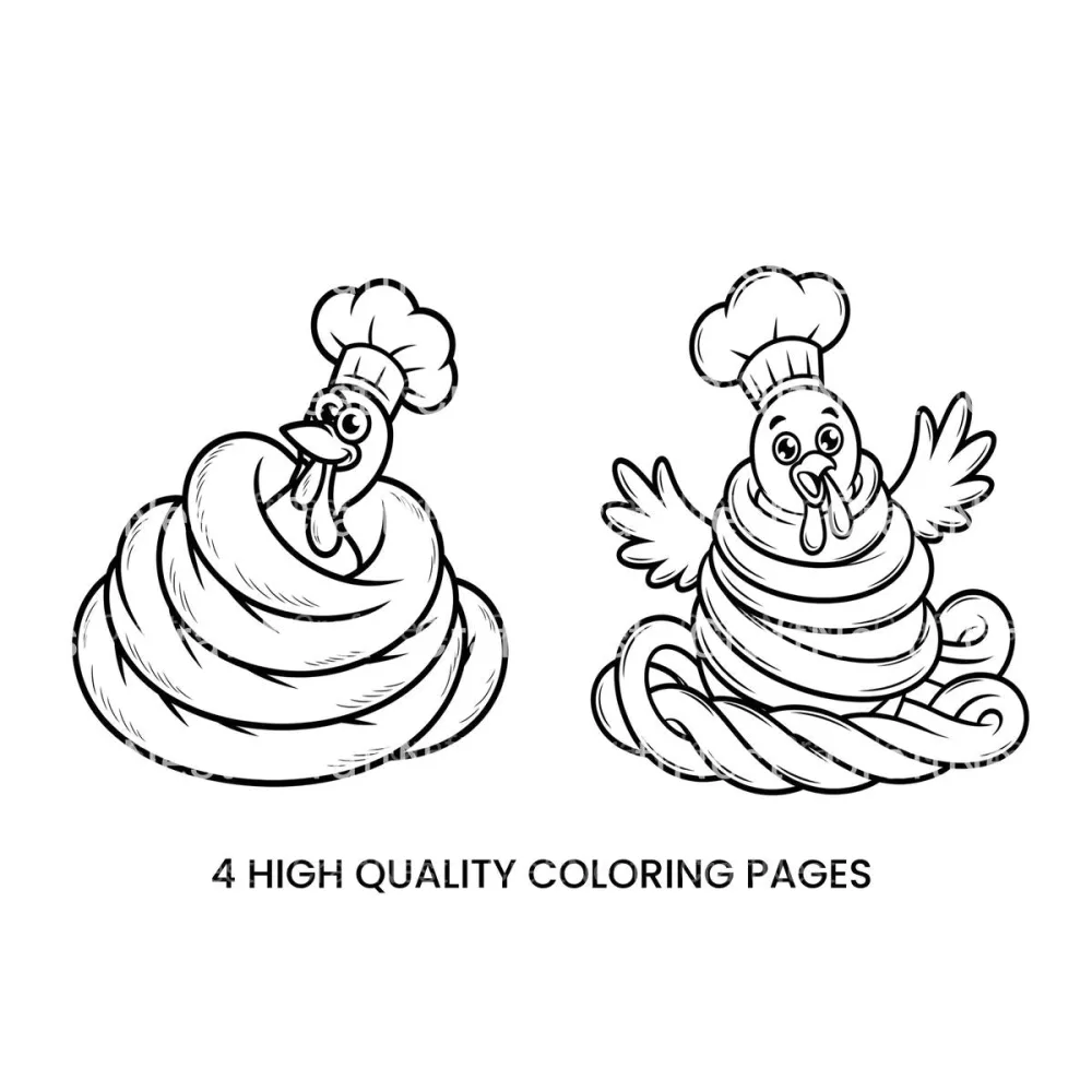 Thanksgiving Turkey Roll Coloring Books
