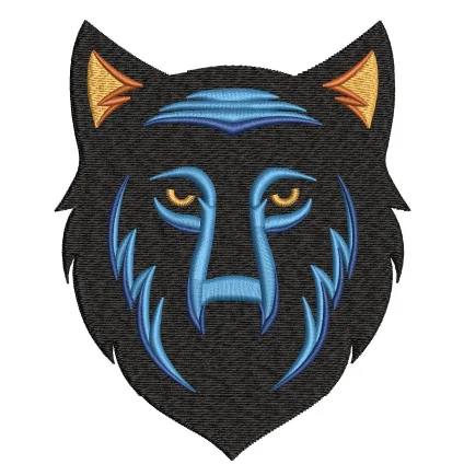 Wolf Embroidery Design