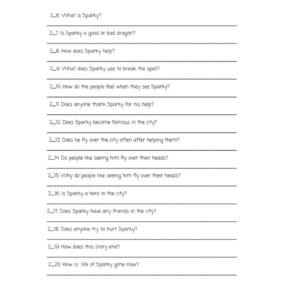 Second Grade Reading Comprehension Passages and Questions