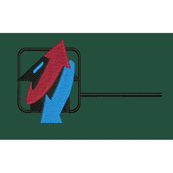 Dual Arrow Icon Embroidery Design