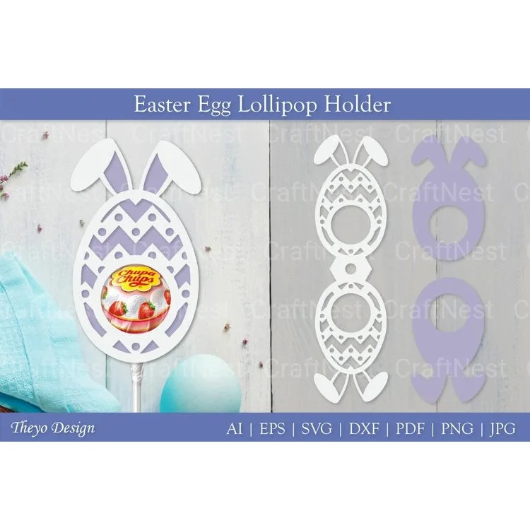 Easter Egg Lollipop Holder SVG Bundle