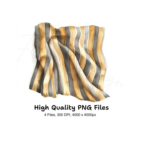 Striped Fabric Texture Clipart Bundle