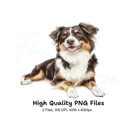 Australian Shepherd Dog Clipart Bundle