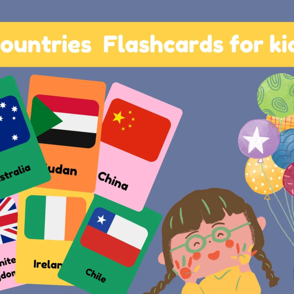 Countries Flashcards for Kids