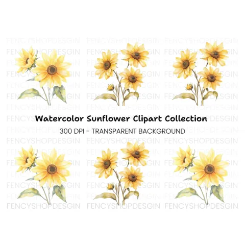 Sunflower Clipart Bundle