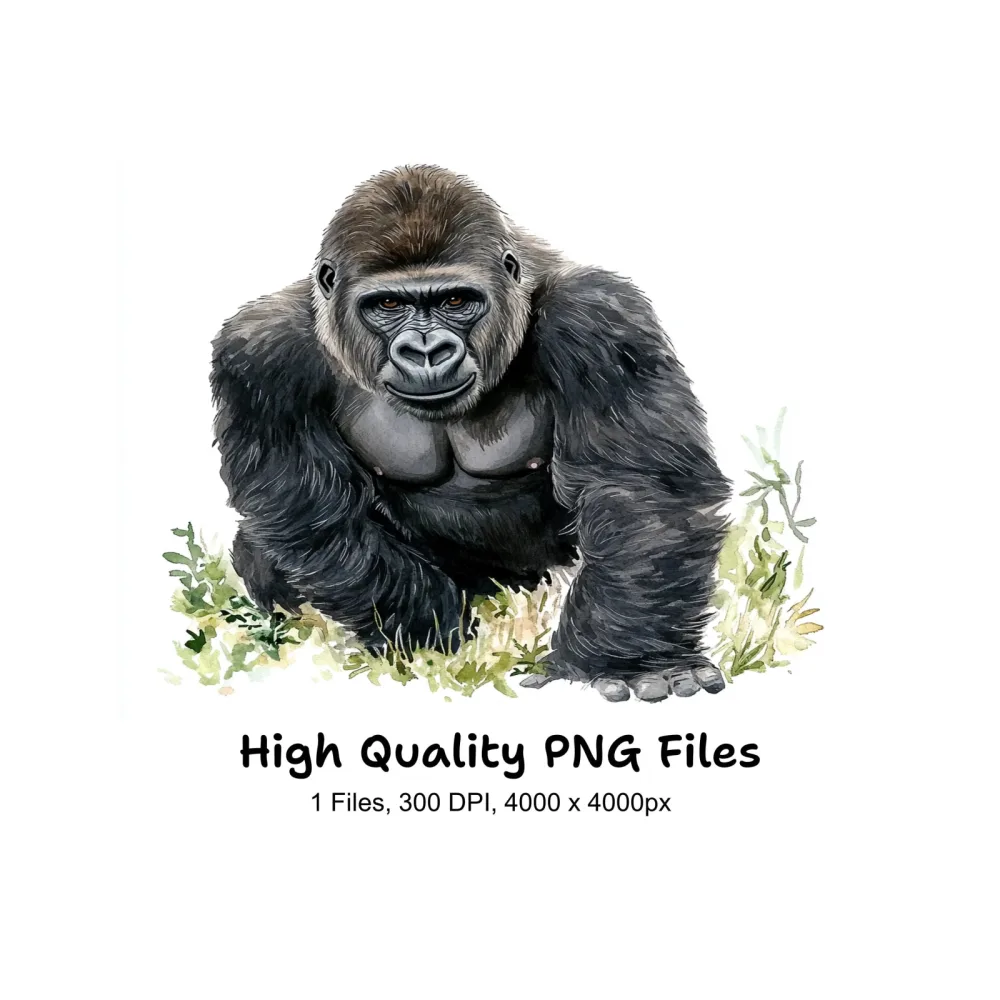 Majestic Gorilla Clipart Bundle