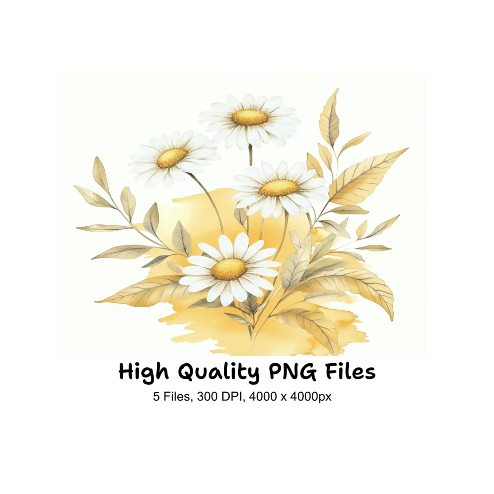 Daisy Clipart Bundle