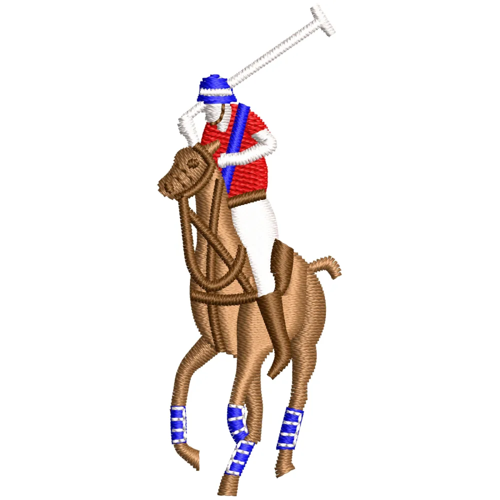 Polo Multi Horse Embroidery Design