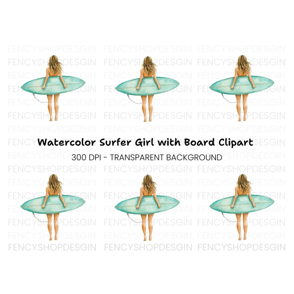 Surfer Summer Fun Clipart Bundle