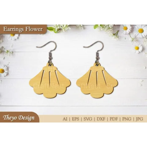 Flower Earrings SVG Bundle