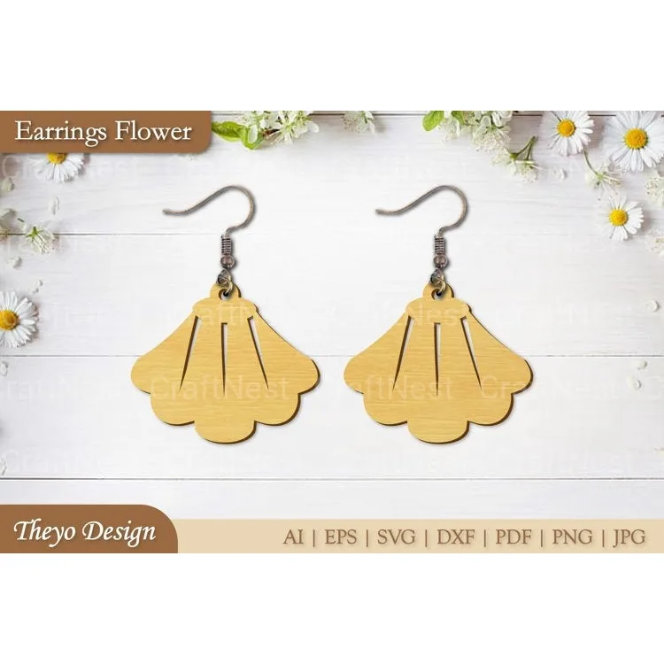 Flower Earrings SVG Bundle