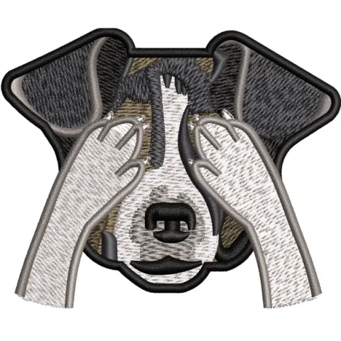 Dog Face Embroidery Design