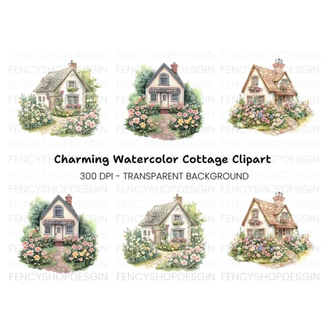 Charming Cottage Clipart Bundle