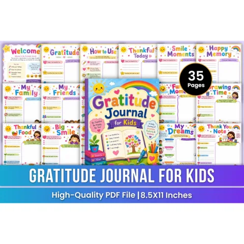 Gratitude For Kids Journal