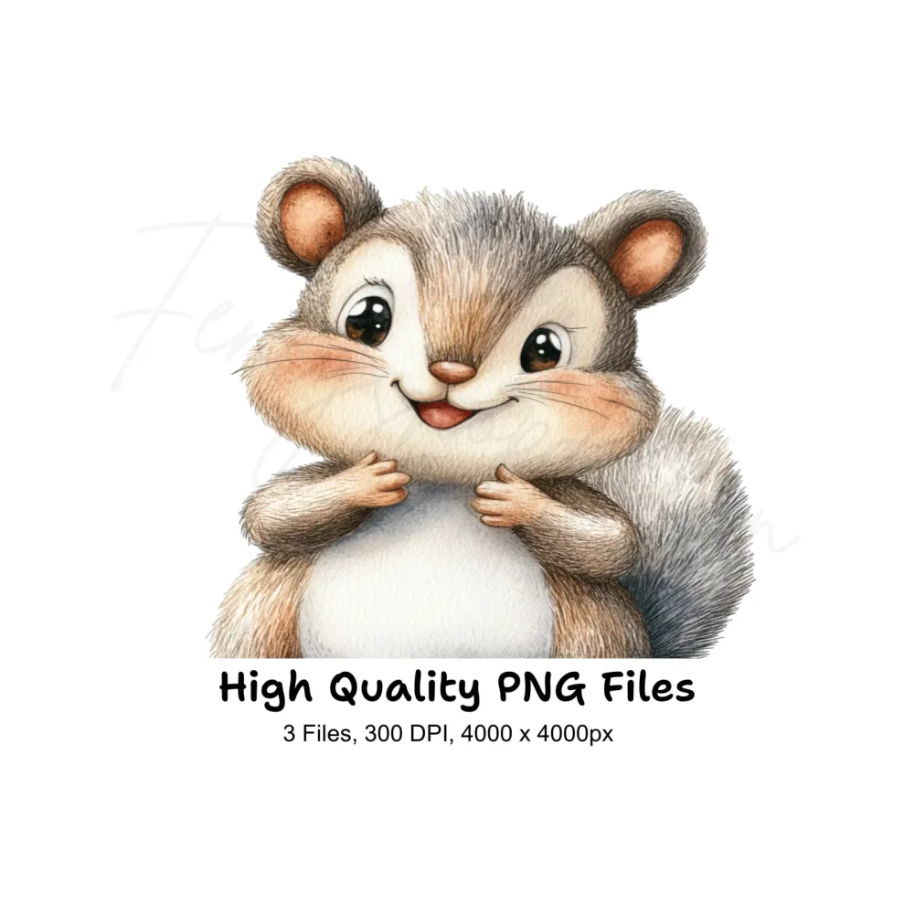 Charming Squirrel Clipart Bundle
