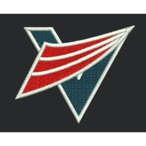 Stylized V Embroidery Design