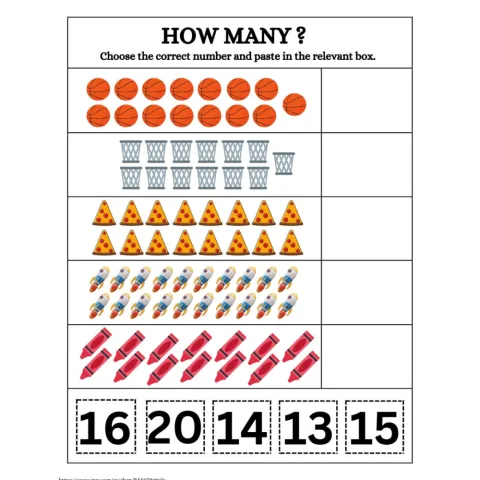 How Many Cut and Paste Counting Numbers