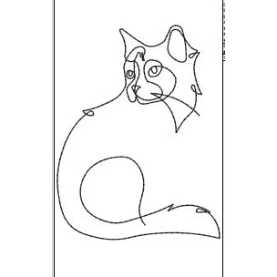 Cat Embroidery Design