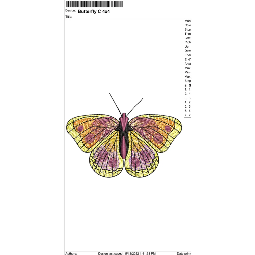 Butterfly Embroidery Design