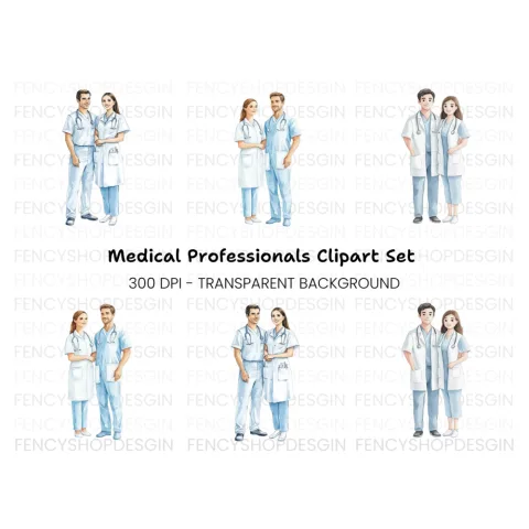 Medical Couple Clipart Bundle