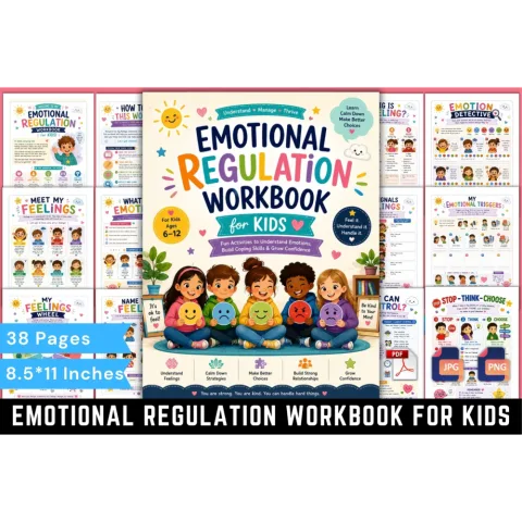 Emotional Regulation For Kids Workbook