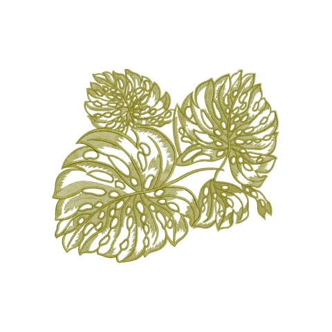 Art Leave Embroidery Design