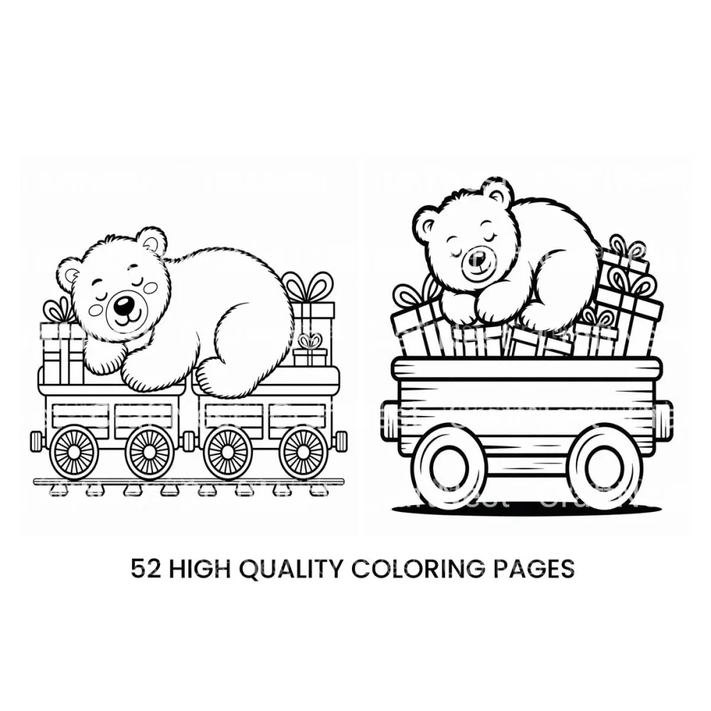 Christmas Train Holiday Coloring Books